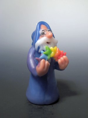 Dwarf Holding Rainbow Stars