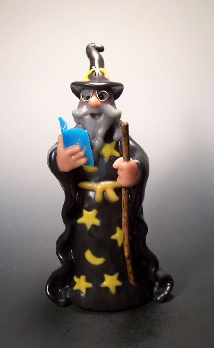 Wizard With a Staff and Spellbook